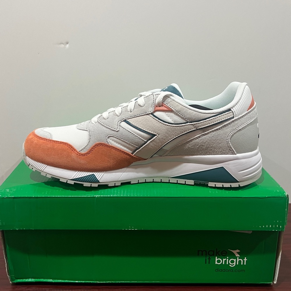 Diadora, N9002, 501.177735/C3134, Grey, White, Orange & Blue - Picture 3 of 13